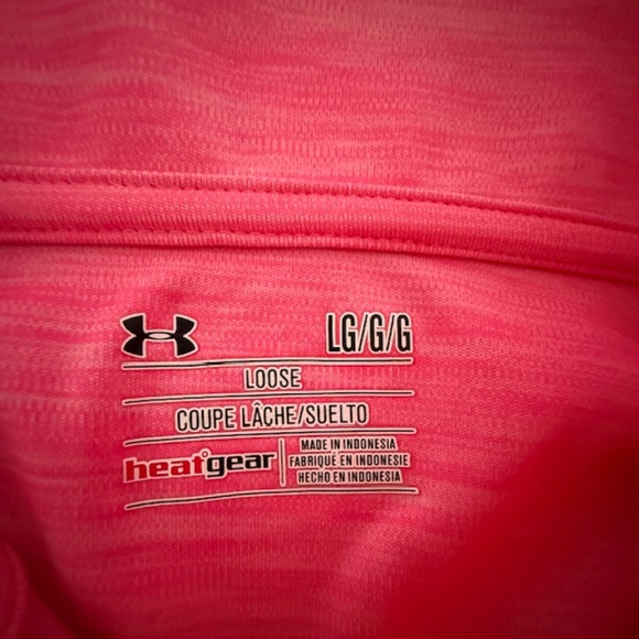 2 Women's Under Armour Loose Fit Heat Gear 1/4 Zip Long Sleeve Pullover Large - Picture 4 of 10